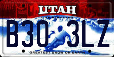 UT license plate B303LZ