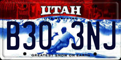 UT license plate B303NJ