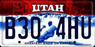 UT license plate B304HU