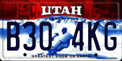 UT license plate B304KG