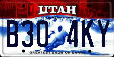 UT license plate B304KY