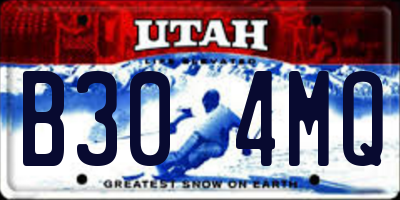 UT license plate B304MQ