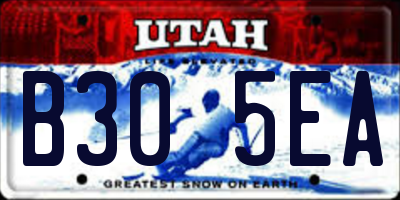 UT license plate B305EA