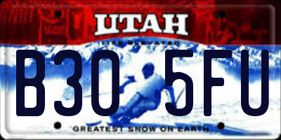 UT license plate B305FU