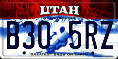 UT license plate B305RZ