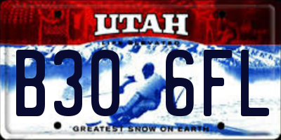 UT license plate B306FL