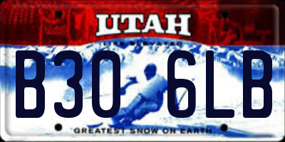 UT license plate B306LB