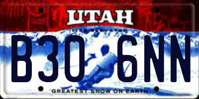 UT license plate B306NN
