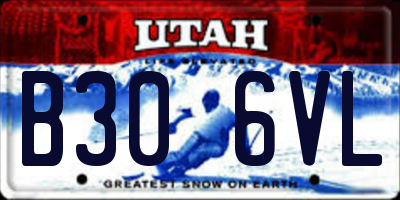 UT license plate B306VL