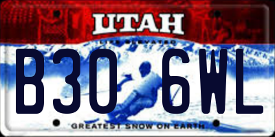 UT license plate B306WL