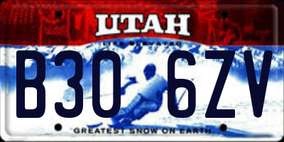 UT license plate B306ZV