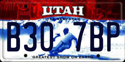 UT license plate B307BP