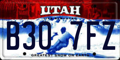 UT license plate B307FZ