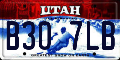 UT license plate B307LB