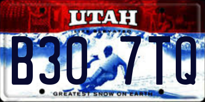 UT license plate B307TQ