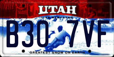 UT license plate B307VF