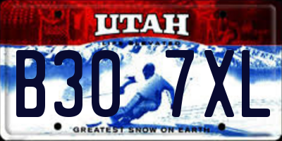 UT license plate B307XL