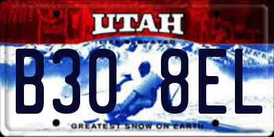 UT license plate B308EL