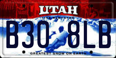 UT license plate B308LB