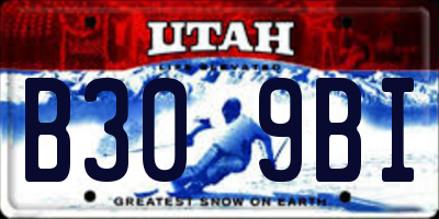 UT license plate B309BI