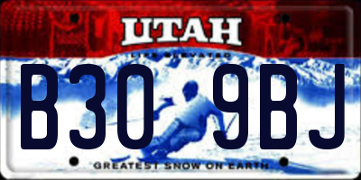 UT license plate B309BJ