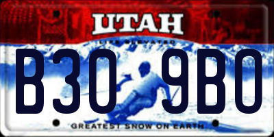 UT license plate B309BO