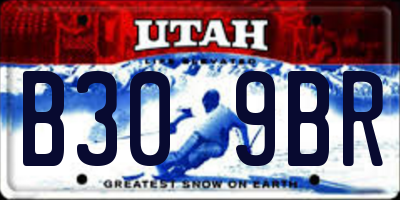 UT license plate B309BR