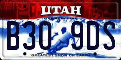 UT license plate B309DS