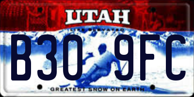 UT license plate B309FC