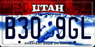 UT license plate B309GL