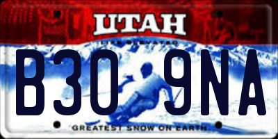 UT license plate B309NA