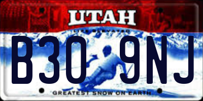 UT license plate B309NJ