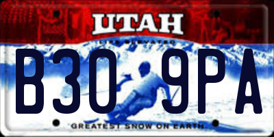 UT license plate B309PA