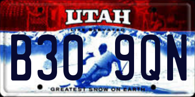 UT license plate B309QN