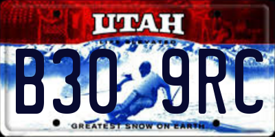 UT license plate B309RC