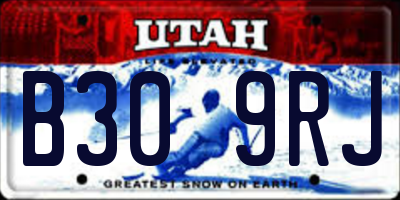 UT license plate B309RJ