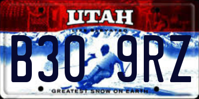 UT license plate B309RZ