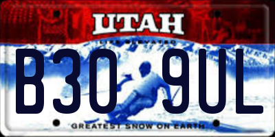 UT license plate B309UL