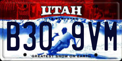 UT license plate B309VM