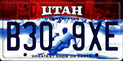 UT license plate B309XE
