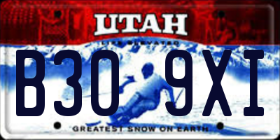 UT license plate B309XI