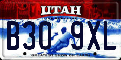 UT license plate B309XL