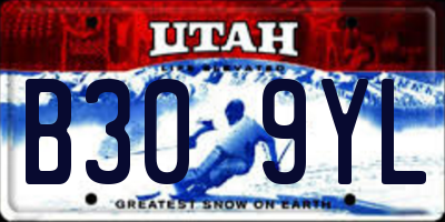 UT license plate B309YL