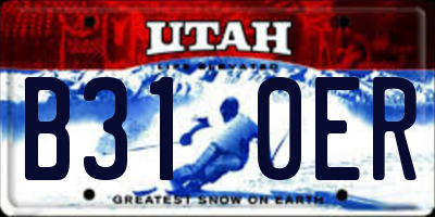 UT license plate B310ER