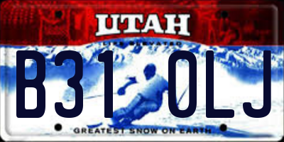 UT license plate B310LJ