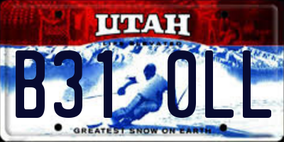 UT license plate B310LL