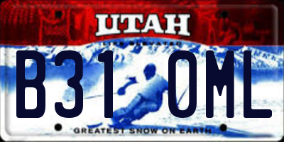 UT license plate B310ML