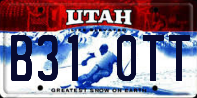 UT license plate B310TT