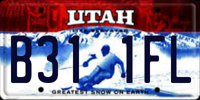 UT license plate B311FL