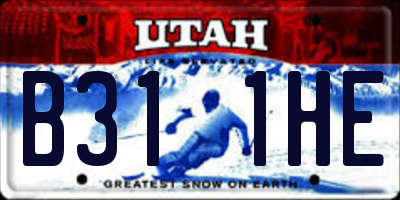 UT license plate B311HE